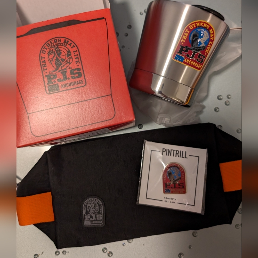 Parajumpers swag set - klean kanteen tumbler, pencil case, pin